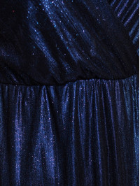 Rochie lungă bleumarin din lurex